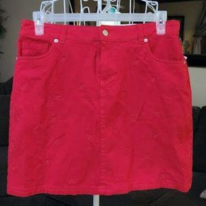 NWT Westport red skort with star print sz 8